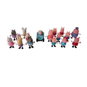 Peppa Pig Family and Friends Toys Mini Lot 17 Figures Jazwares